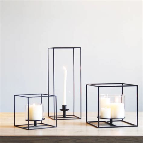 small square metal candle holder box with cut out silhouettes|Metal Cut Out Candle Holders .